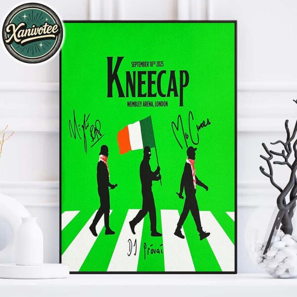 Kneecap Signed Wembley Arena Limited Edition Poster Signature In London England On September 18th 2025 Home Decor Poster Canvas