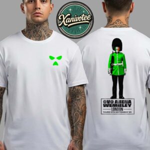 Kneecap Wembley Arena 2025 Merch Tee For London England On September 18th 2025 Two Sided Print White T-Shirt