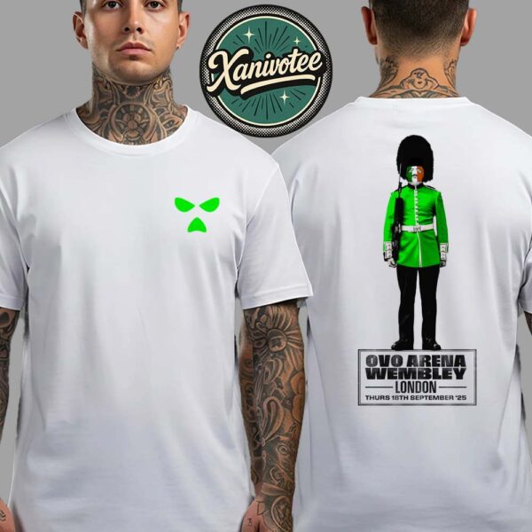 Kneecap Wembley Arena 2025 Merch Tee For London England On September 18th 2025 Two Sided Print White T-Shirt