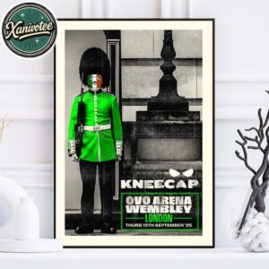Kneecap Wembley Arena 2025 Poster For London England On Thurs September 18th 2025 Home Decor Poster Canvas