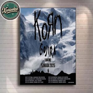 Korn Kanada Tour 2025 Dates List For September And October 2025 Home Decor Poster Canvas