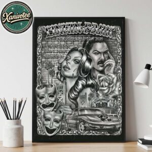 Linkin Park Sacramento California 2025 Poster By Cecelia Perez For Golden 1 Center On September 17th From Zero World Tour 2025 Home Decor Poster Canvas