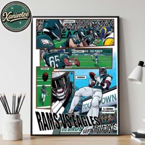Los Angeles Rams Vs Philadelphia Eagles Poster NFL Game On September 21st 2025 Home Decor Poster Canvas