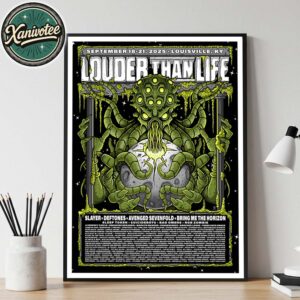 Louder Than Life Festival 2025 Tentacles Poster Lineup For Louisville Kentucky At Highland Festival Grounds On September 18 To September 21 2025 Poster Canvas
