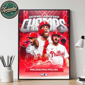 MLB Postseason 2025 Philadelphia Phillies Win Over The Dodgers And To 2025 NL East Division Champs Home Decor Poster Canvas