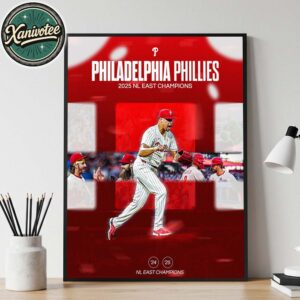MLB Postseason 2025 The Philadelphia Phillies Are 2025 National League East Division Champions Home Decor Poster Canvas