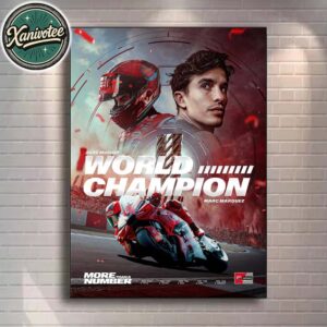 Marc Marquez More Than A Number 2025 MotoGP World Champion Claimed His 9th World Championship Poster Canvas