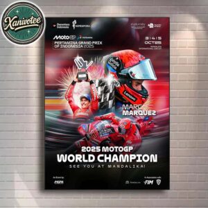 Marc Marquez Wins 2025 MotoGP World Championship At Japanese Grand Prix Home Decor Poster Canvas