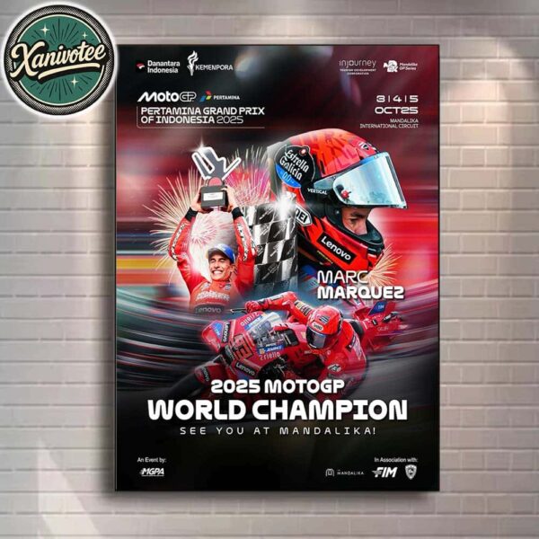 Marc Marquez Wins 2025 MotoGP World Championship At Japanese Grand Prix Home Decor Poster Canvas