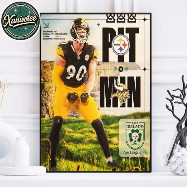 Minnesota Vikings Vs Pittsburgh Steelers NFL Matchup In Dublin Ireland On September 28th 2025 Home Decor Poster Canvas