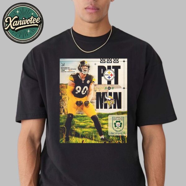 Minnesota Vikings Vs Pittsburgh Steelers NFL Matchup In Dublin Ireland On September 28th 2025 Unisex T-Shirt