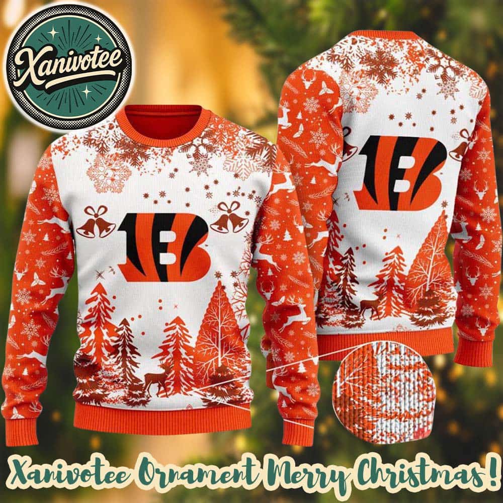 NFL Cincinnati Bengals Logo Football Team Special Xmas Tree 2025 Christmas Ugly Sweater NFL Cincinnati Bengals Logo Football Team Special Xmas Tree 2025 Christmas Ugly Sweater