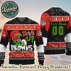 Cleveland Browns x Baby Yoda Hug The Ball NFL 2025 Ugly Christmas Sweater Gift For Holiday