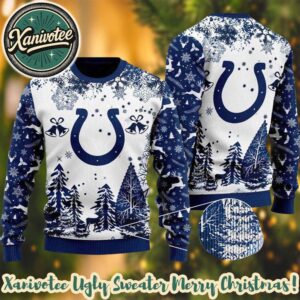 NFL Indianapolis Colts Logo Football Team Special Xmas Tree 2025 Christmas Ugly Sweater