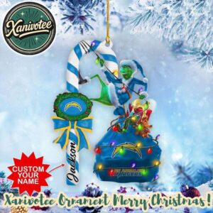 NFL Los Angeles Chargers Football Team x Grinch Holiday Christmas Xmas Ornament 2025