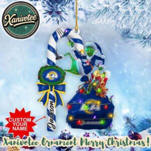NFL Los Angeles Rams Team x Grinch Custom Name 2025 Christmas Gifts Tree Decorations Ornament