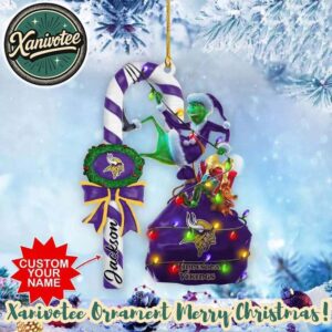 NFL Minnesota Vikings Football Team x Grinch Holiday 2025 Commemorative Ornament