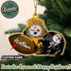 NFL Pittsburgh Steelers Rugby Football x Helmet Custom Name 2025 Christmas Gifts Tree Decorations Ornament