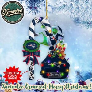 New England Patriots Football Team x Grinch NFL 2025 Christmas Ornament