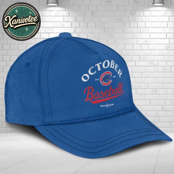 October Baseball 2025 Chicago Cubs 2025 MLB Postseason Locker Room Classic Cap Snapback Hat