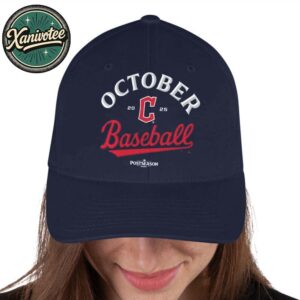 October Baseball 2025 Cleveland Guardians 2025 MLB Postseason Locker Room Classic Cap Snapback Hat