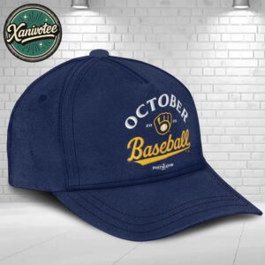 October Baseball 2025 Milwaukee Brewers 2025 MLB Postseason Locker Room Classic Cap Snapback Hat