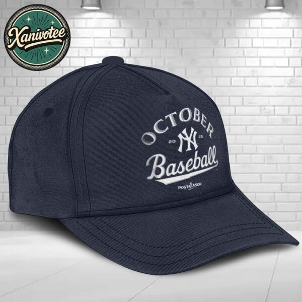 October Baseball 2025 New York Yankees 2025 MLB Postseason Locker Room Classic Cap Snapback Hat