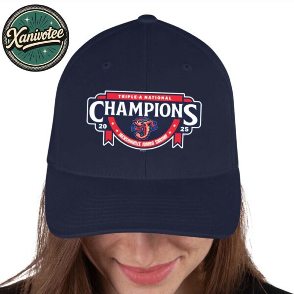 Official Jacksonville Jumbo Shrimp Are The 2025 Triple A National Champions Classic Cap Snapback Hat