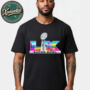 Official Super Bowl LX 2026 NFL Santa Clara California On February 8 2026 Logo Black Unisex T-Shirt