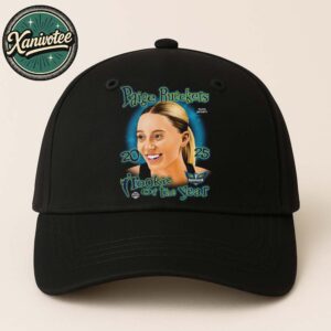 Official Paige Bueckers Dallas Wings Playa Society Black 2025 WNBA Rookie of the Year Classic Cap Snapback Hat