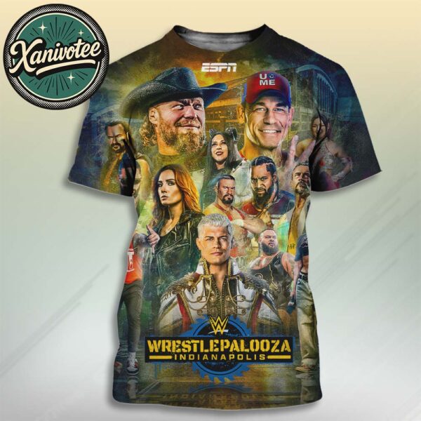 Official Poster WWE Wrestlepalooza Indianapolis 2025 ESPN All Over Print T-Shirt