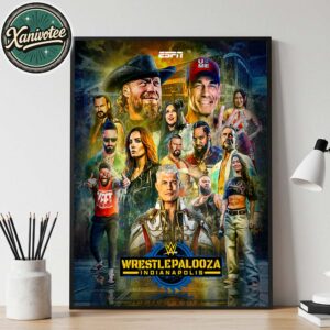 Official Poster WWE Wrestlepalooza Indianapolis 2025 ESPN Home Decor Poster Canvas