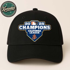 Official San Jose Giants To The 2025 California League Champions Black Classic Cap Snapback Hat