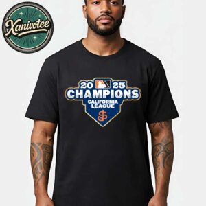 Official San Jose Giants To The 2025 California League Champions Black Unisex T-Shirt