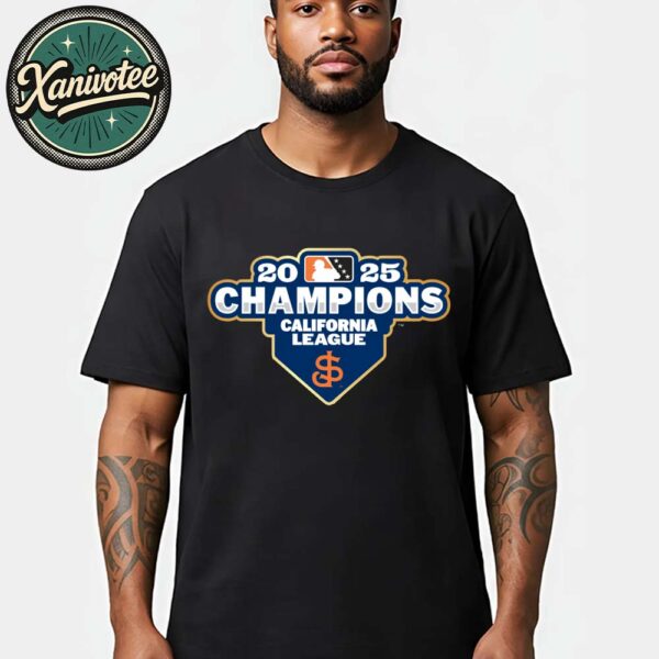 Official San Jose Giants To The 2025 California League Champions Black Unisex T-Shirt