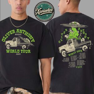 Oliver Anthony Music World Tour 2025 Merch Tee Dates List Two Sided Print Unisex T-Shirt