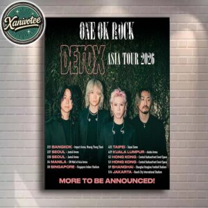 One Ok Rock Detox Asia Tour 2026 Dates List Kicks Off In Bangkok On February 21 2026 Home Decor Poster Canvas