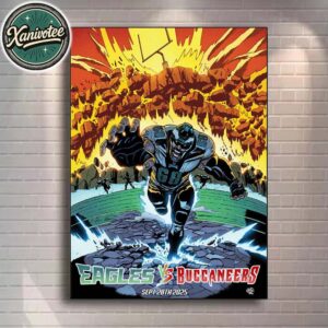 Philadelphia Eagles Vs Tampa Bay Buccaneers Matchup NFL Game On September 28th 2025 Home Decor Poster Canvas