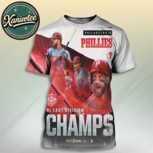 Philadelphia Phillies Clinched NL East Division Champs MLB Postseason 2025 All Over Print T-Shirt