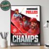 MLB Postseason 2025 The Philadelphia Phillies Are 2025 National League East Division Champions Home Decor Poster Canvas