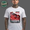 Official Philadelphia Phillies 2025 NL East Division Champions Big And Tall Locker Room Red Unisex T-Shirt