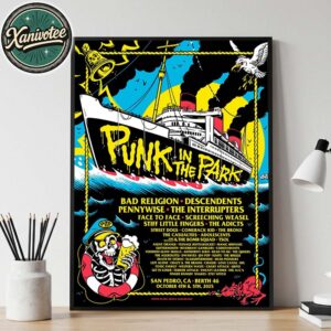 Punk In The Park Festival In San Pedro CA Poster For October 4th And 5th 2025 At Berth 46 Home Decor Poster Canvas
