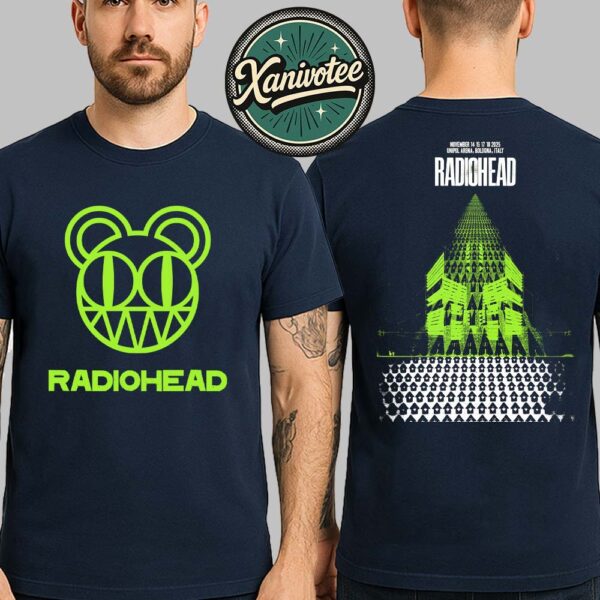 Radiohead Bologna Italy Poster Shows For November 14 15 17 And 18 Europe Tour 2025 At Unipol Arena Two Sided Print Classic T-Shirt