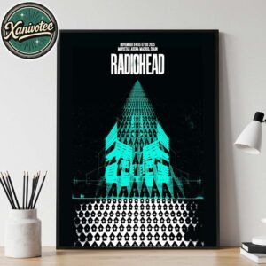 Radiohead Madrid Spain Poster Shows For Movistar Arena Madrud On November 4 5 7 And 8 Europe Tour 2025 Home Decor Poster Canvas