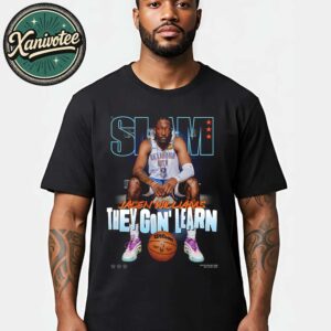 SLAM 258 Jalen Williams Cover Tee They Gon Learn Jalen Williams Team Oklahoma City Thunder Black Unisex T-Shirt