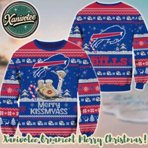 Santa Claus Merrykissmyass Funny x Buffalo Bills Gift For Fan 2025 Christmas Ugly Sweater