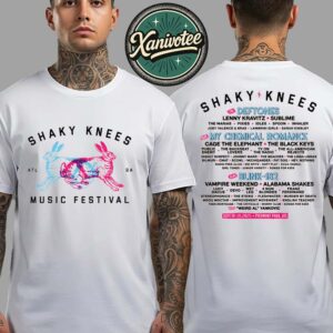 Shaky Knees Music Festival 2025 Rabbits Lineup Tee For September 19-21 2025 In Piedmont Park ATL Two Sided Print T-Shirt