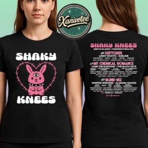 Shaky Knees Music Festival 2025 Women’s Bunny Lineup Tee For Piedmont Park ATL On September 19-21 2025 Black T-Shirt