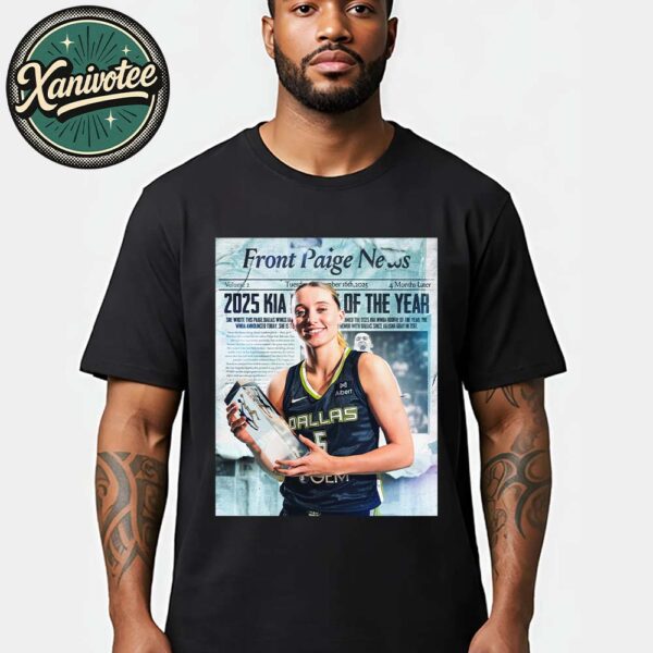Still Front Paige News Paige Bueckers 2025 KIA WNBA Rookie of the Year Poster Unisex T-Shirt