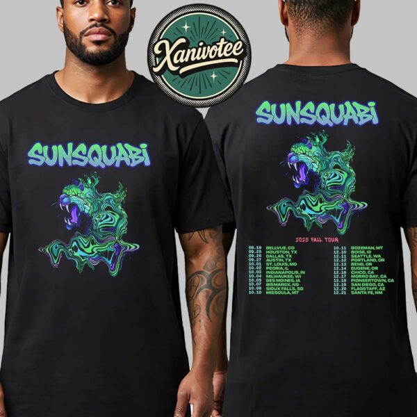 SunSquabi 2025 Fall Tour Dates List Kicks Off In Bellvue CO On September 19 Two Sided Print Unisex T-Shirt